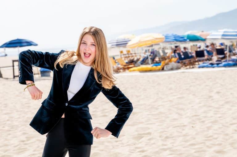 Bat Mitzvah portrait at Santa Monica Beach